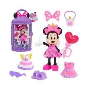 Disney Minnie Mouse Fashion Doll Set Pink and Purple Tutu Unicorn Party